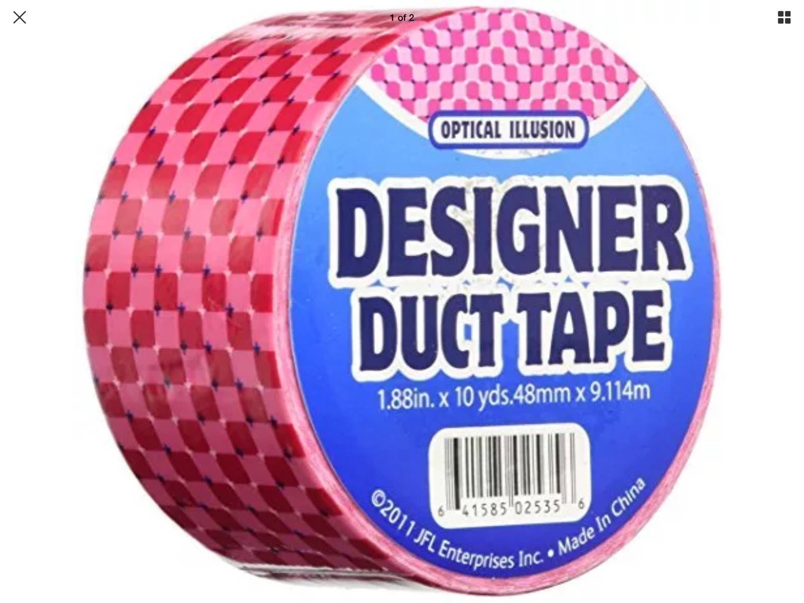 JFL 2535 Optical Illusion Duct Tape 1.88 in X 10 yds 48mm x 9.114 m, New