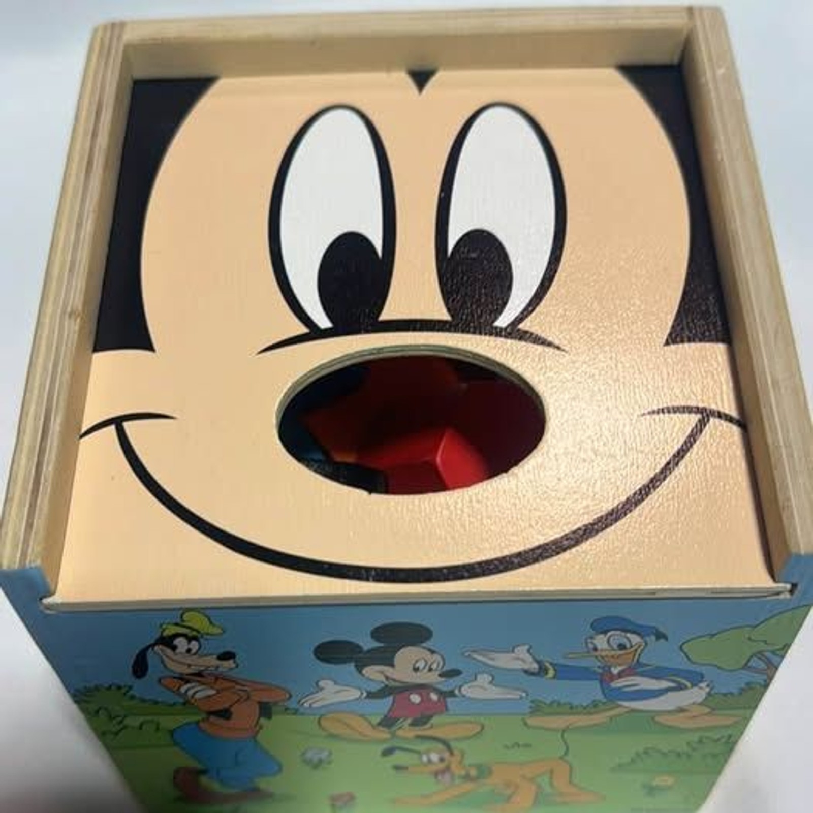 Melissa & Doug Disney Mickey Mouse & Friends Wooden Shape Sorting Cube