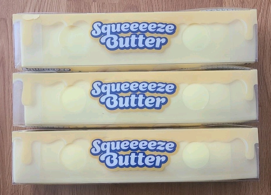 (3) NEW Sunny Days Viral Jumbo Squeezy Butter Squishy Toy Stress Relief LOT OF 3