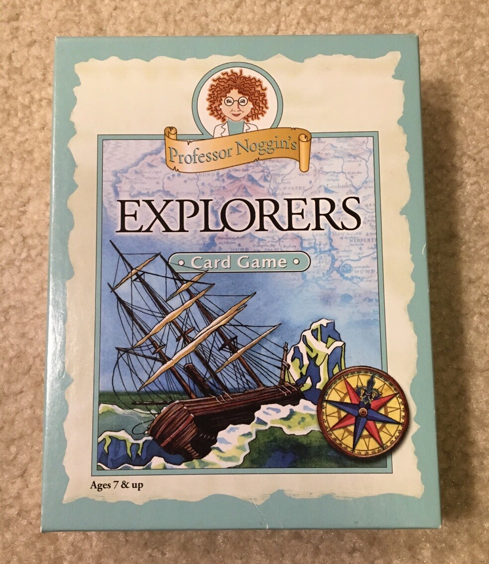 Professor Noggin’s Explorers History Geography Educational Card Game Complete