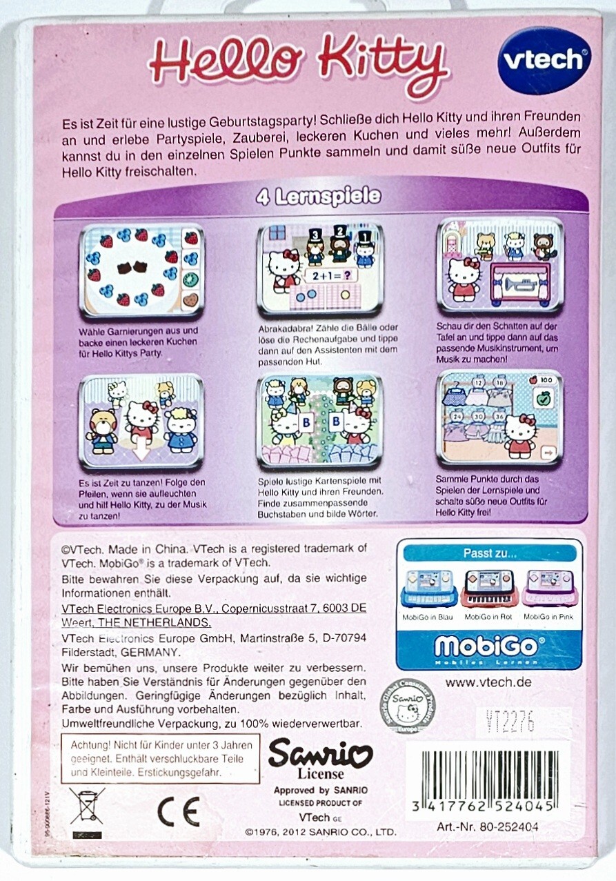 vtech SANRIO Mobigo learning game HELLO KITTY German Letters Math Music Creat…