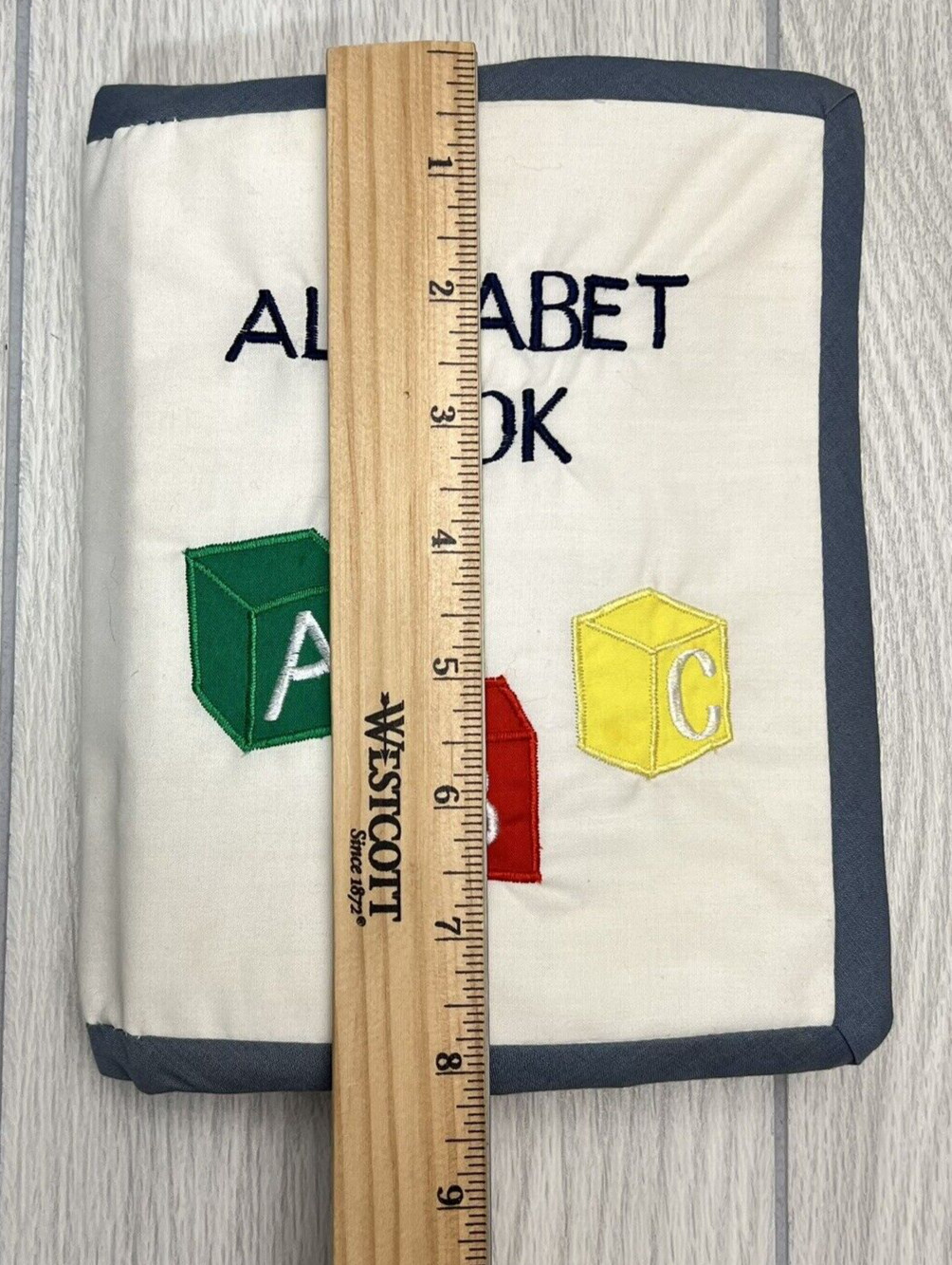 Vintage Alma’s Designs Alphabet Cloth Book Toddler Soft Activity Learning Toy