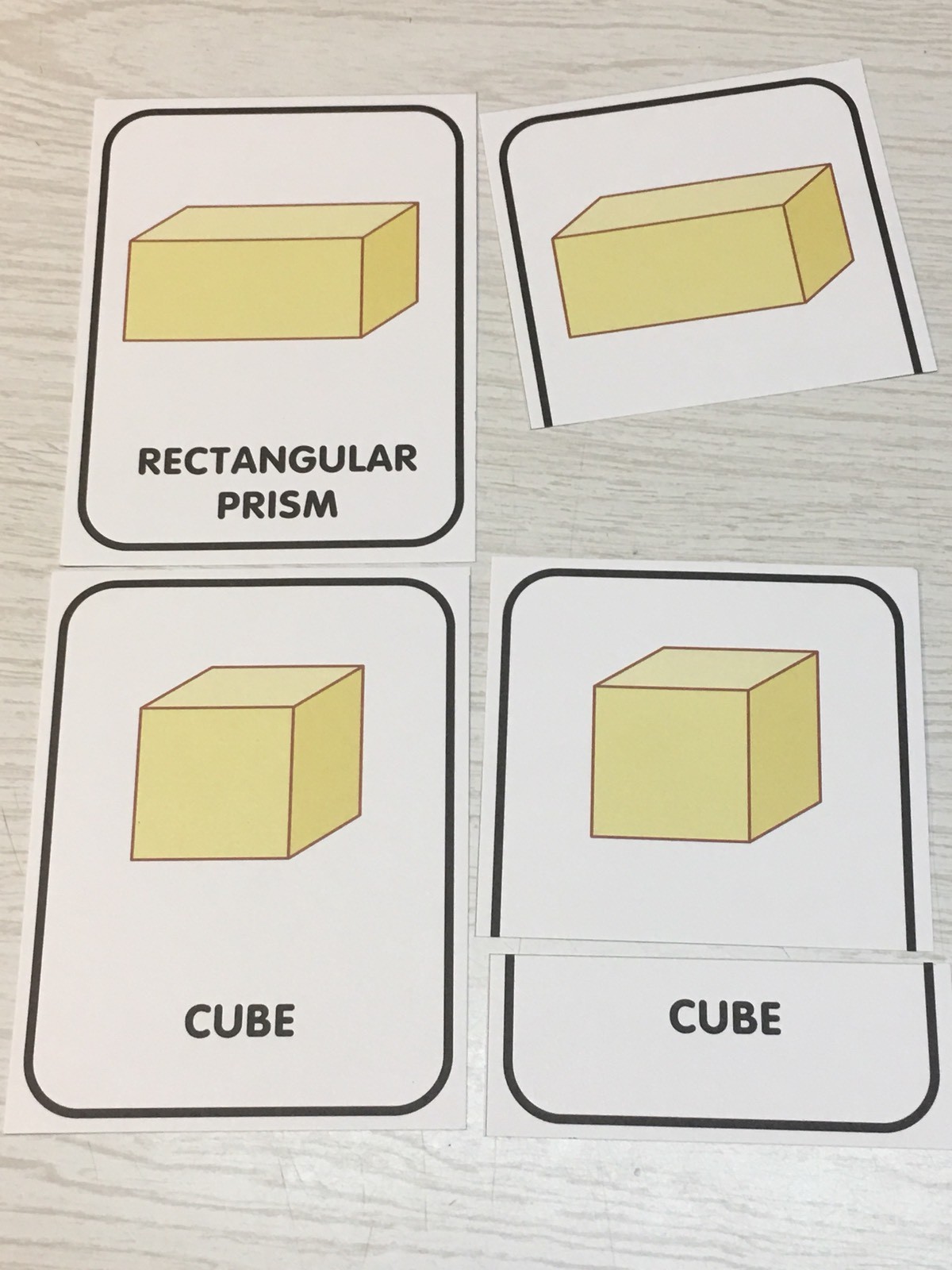 Identifying Shapes – Cards for Learning Center – Three Part Cards – Montessori