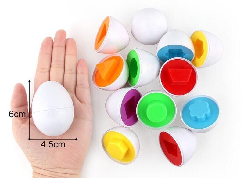 6PCS Mixed Shape Smart Eggs 3D Jigsaw Puzzle Games Montessori Learning T-f`