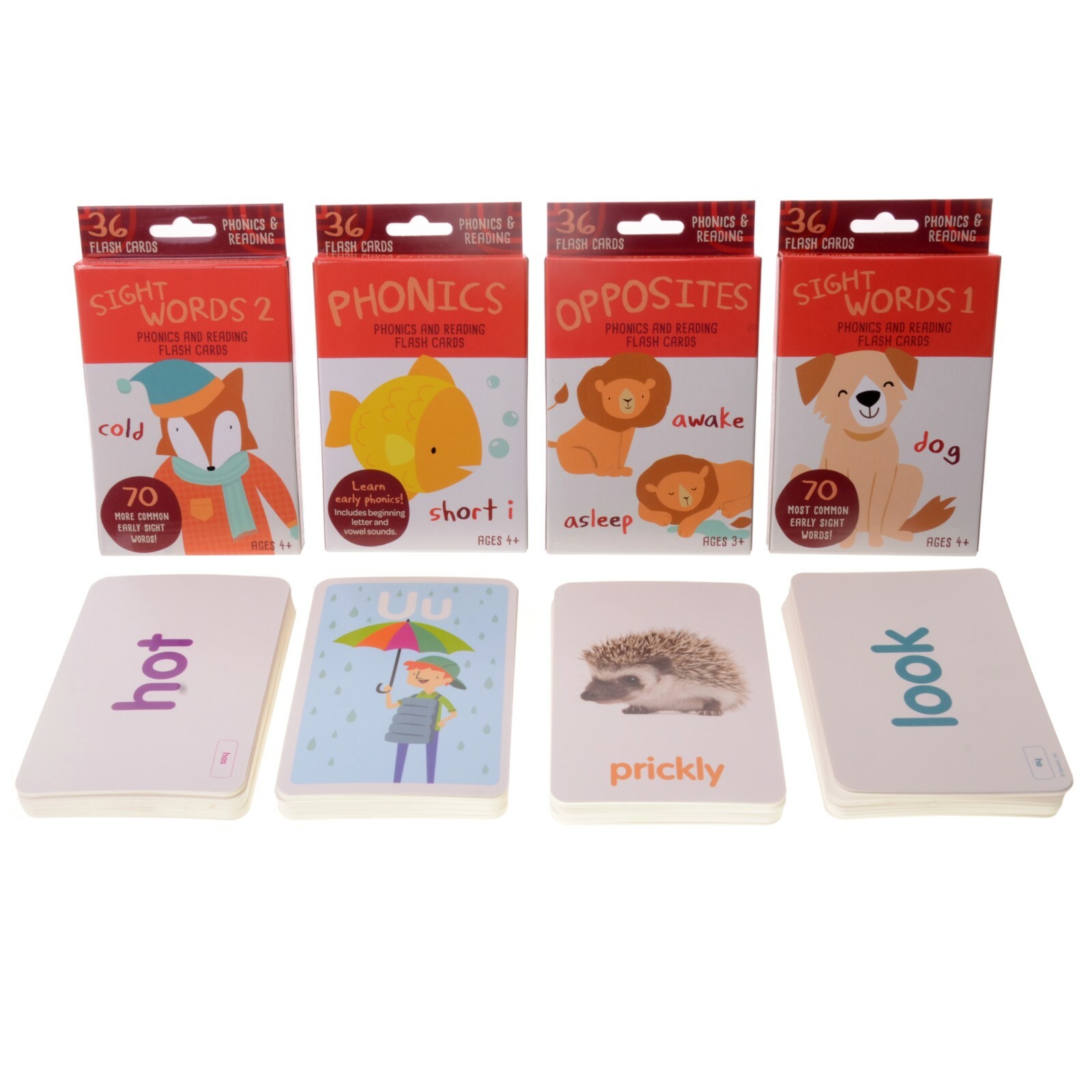 Phonics And Reading Flash Cards By Bendon (Ages 3+, 4+) (Multiple Lots)