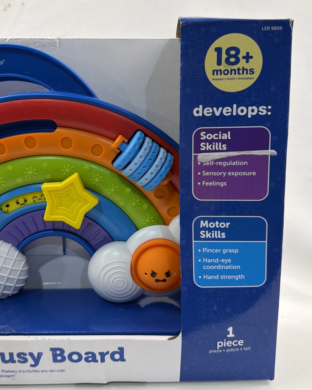 Learning Resources Rainbow Busy Board, Fine Motor Skills, Toddler Sensory Table.