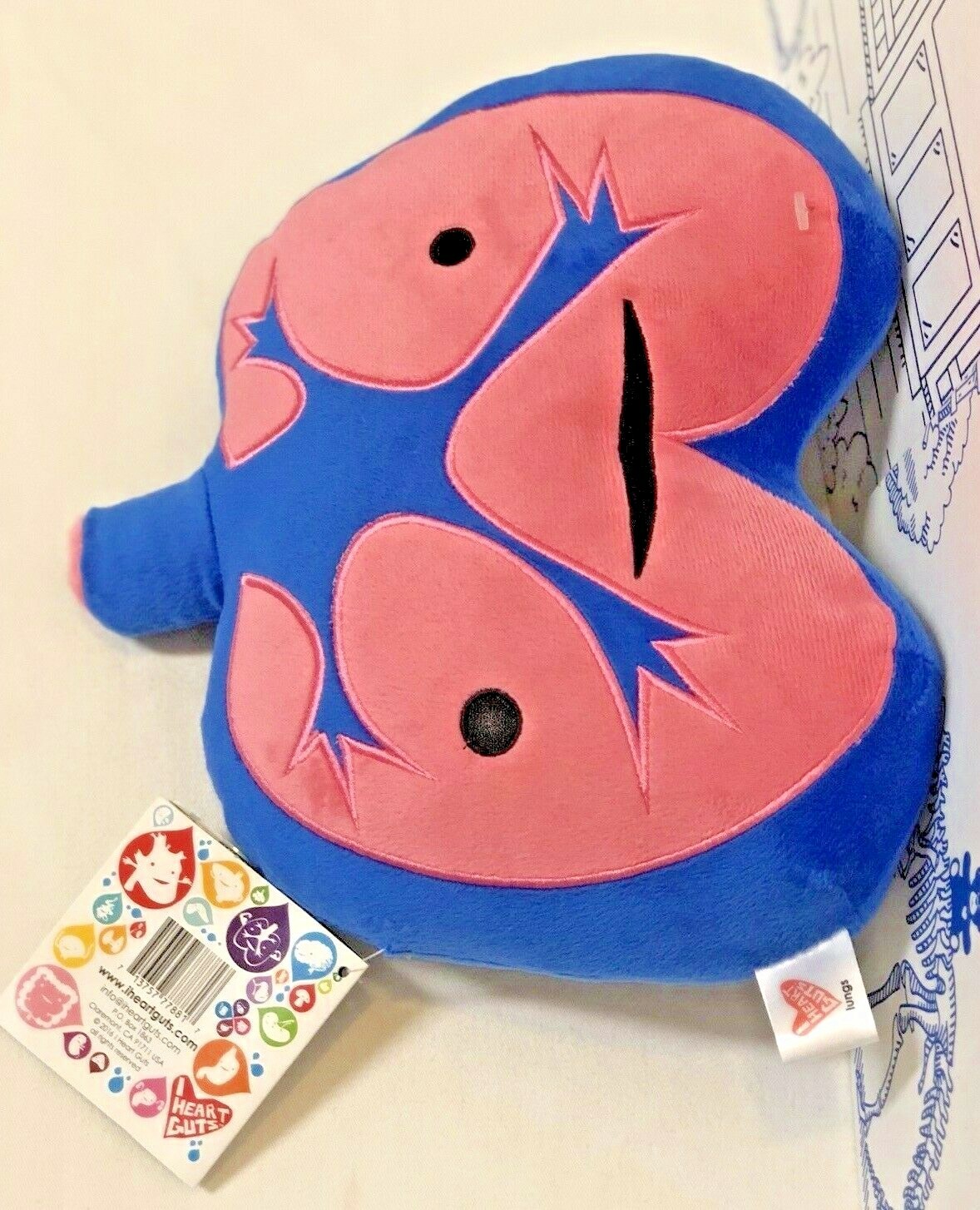 New I Heart Guts Lungs Plush I Lung You Doll Science Toy Organ Body Part Lungs N