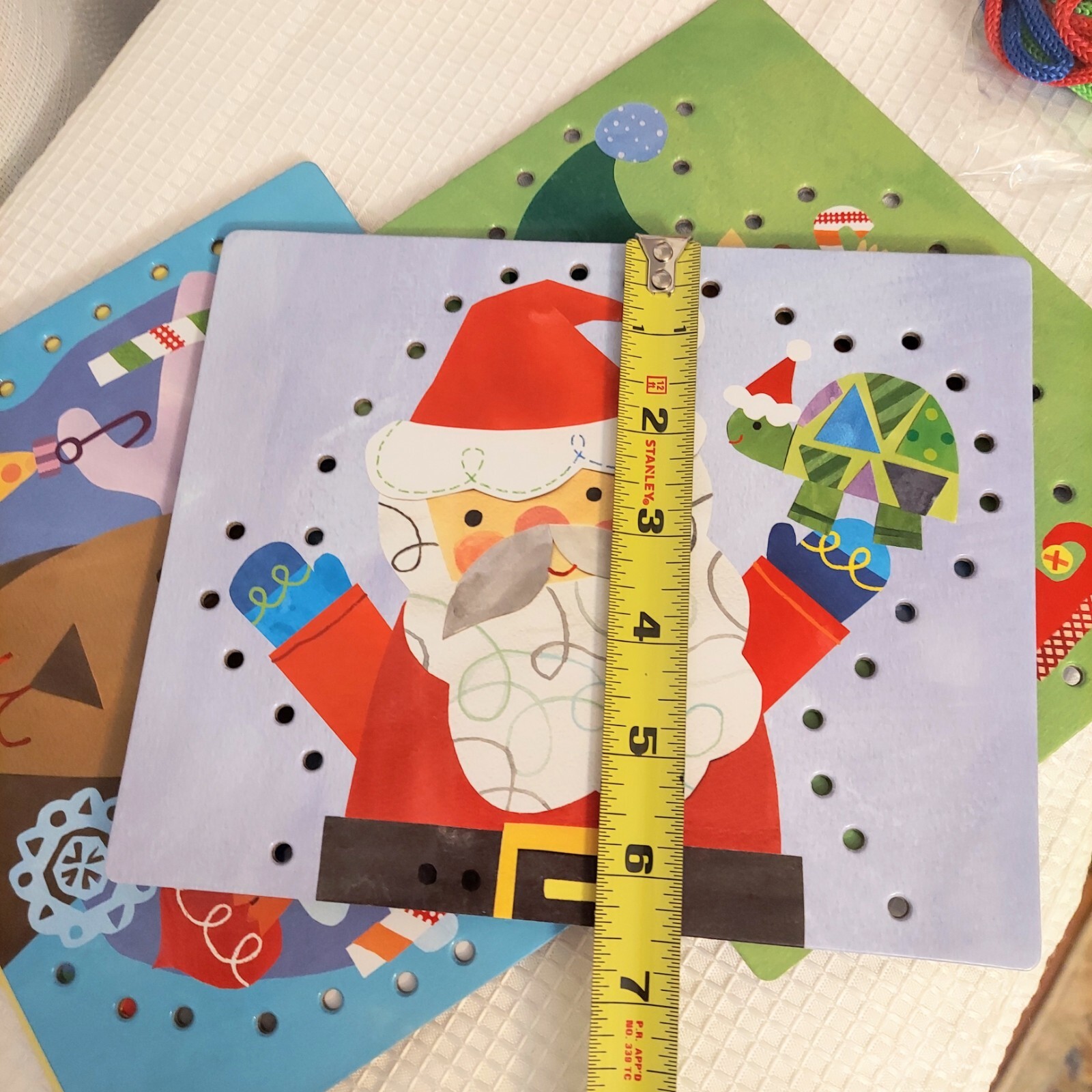 Fa La La Lacing Cards Kids Craft Hand Eye Coordination Christmas Holiday 2014