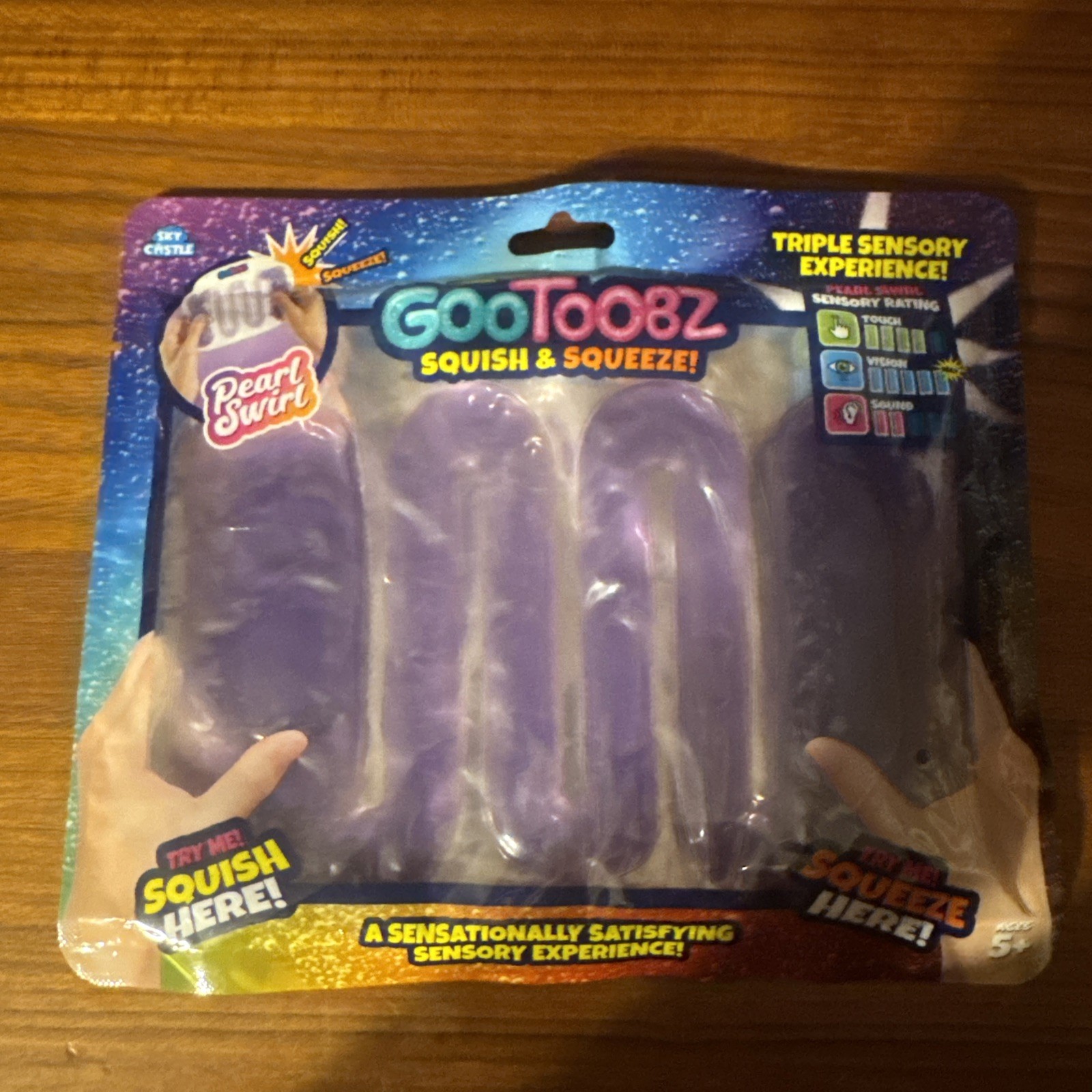 GooToobz Originals Squishy Triple Sensory Tubes Swirl Stress Relief NEW