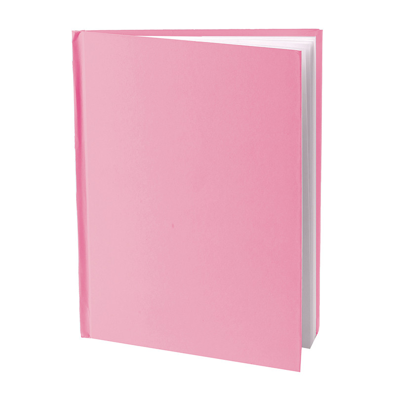 Young Authors Pink Hardcover Blank Book, White Pages, 8″H x 6″W Portrait, 14 She