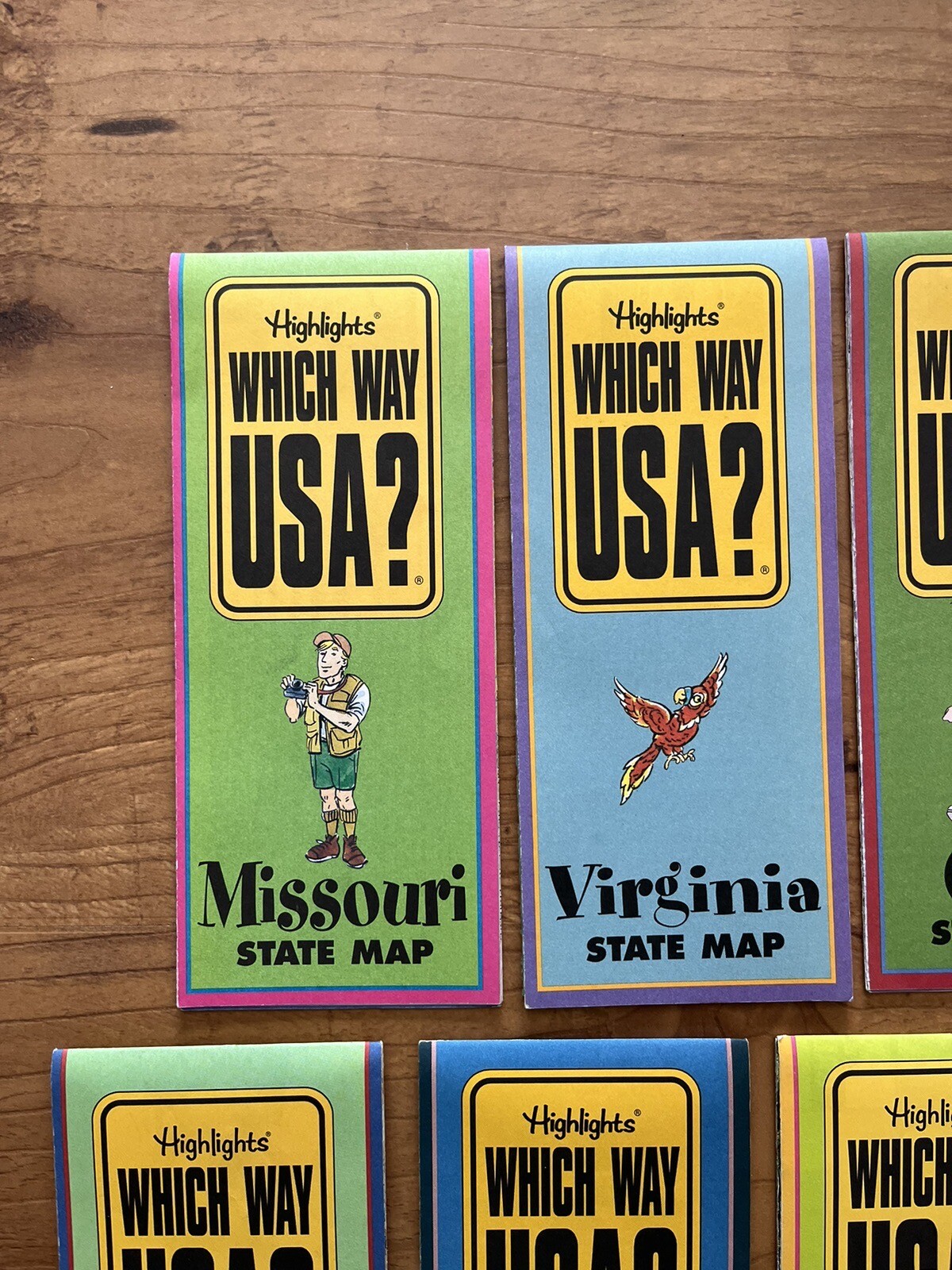 Highlights Which Way USA? State Maps Fun Facts 1999 Educational Collectible