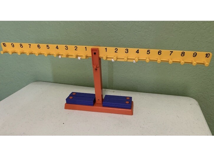 Lot 3 Educational TOYS STEM Number Balance Scale w/Weights Kinder Elementary