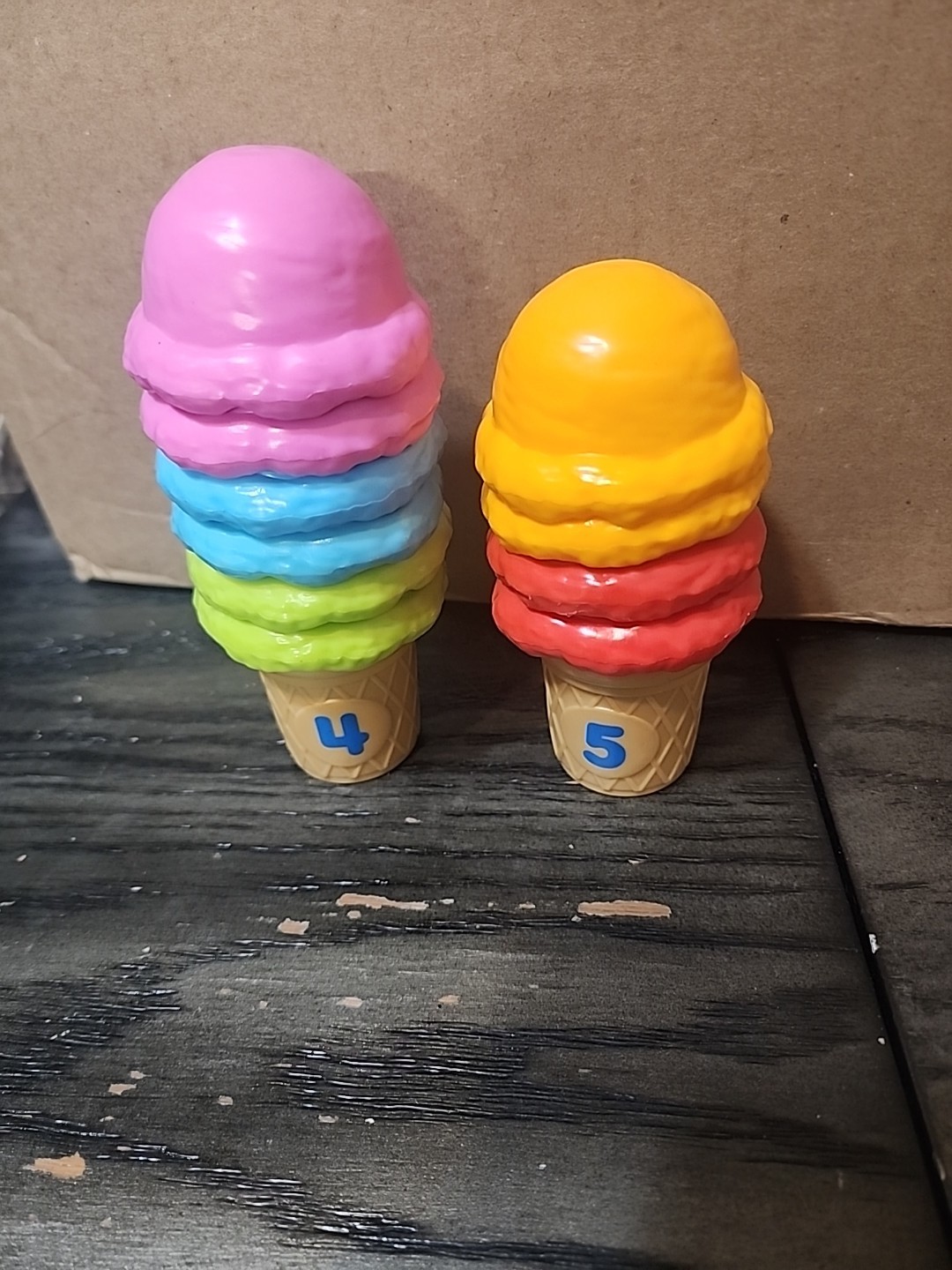 Lakeshore Ice Cream Cones #4 #5 5 Flavors 2 Each Home School Learning Resources