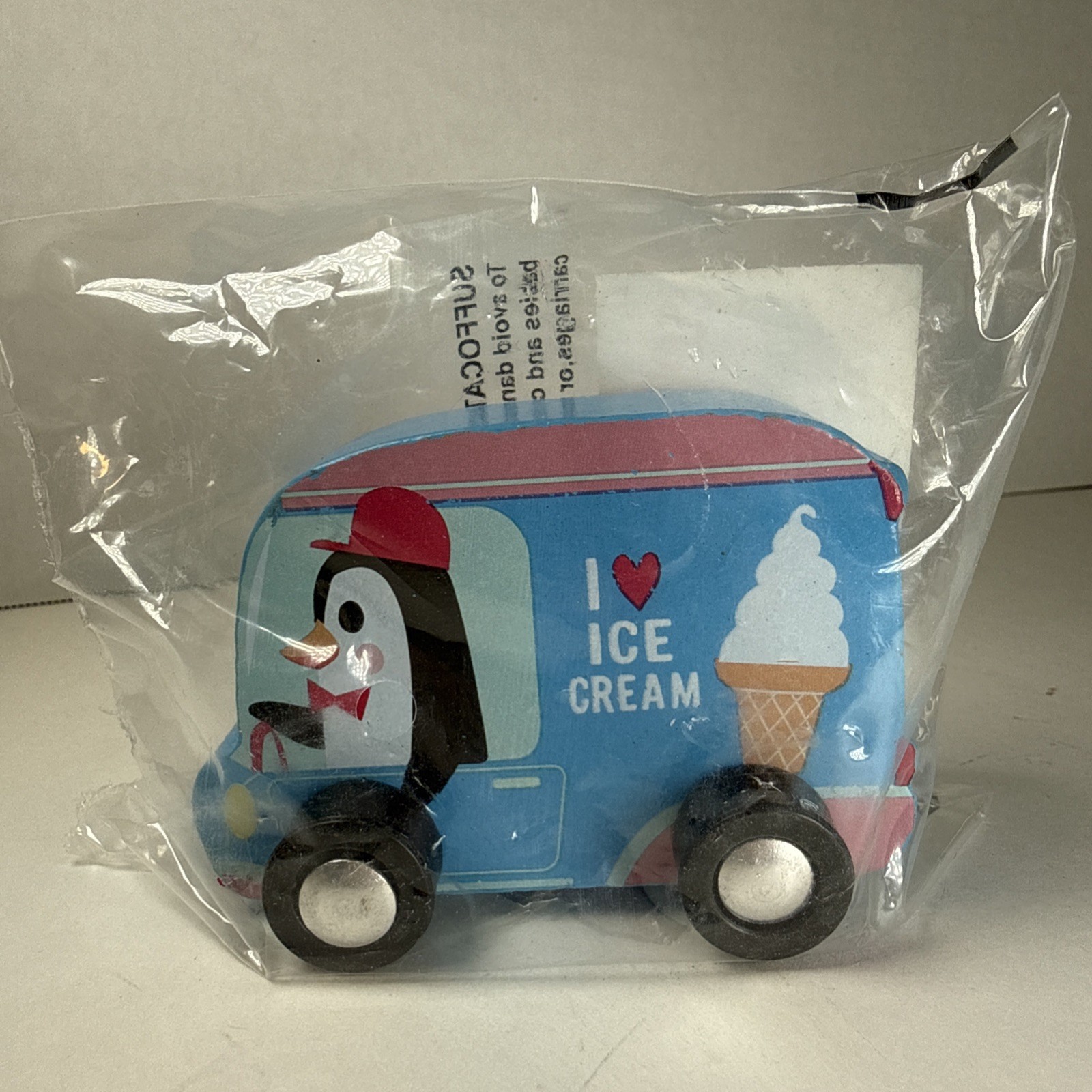 Target Bullseye’s Playground Valentine’s Day Wooden Penguin Ice Cream Truck Car