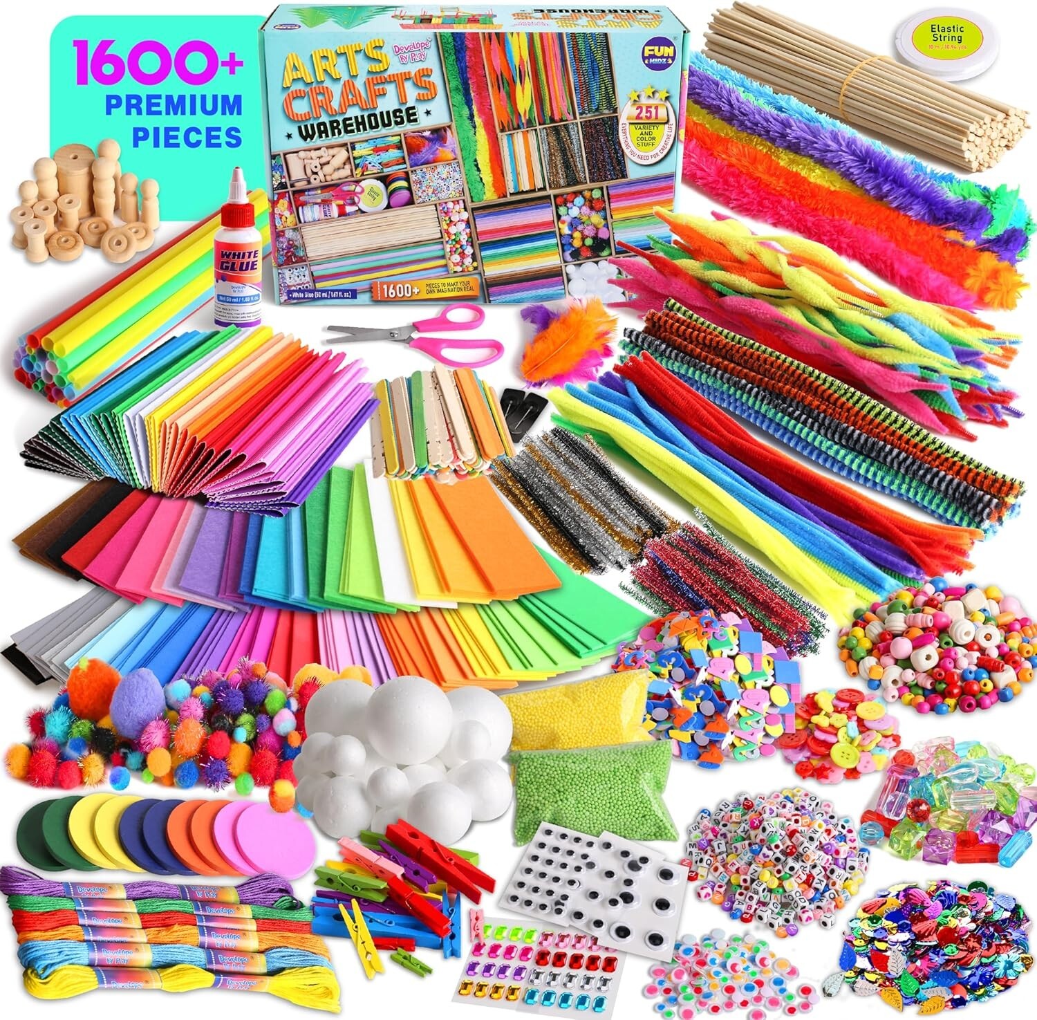 3 Layers Jumbo Arts and Crafts Supplies Warehouse, Biggest Chest Box 17.91Wx1…