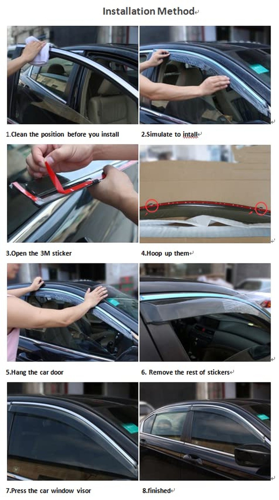 Rain Guards Suitable for CRV 2012-2016, Window Visor, Dark Smoke Accessories,…