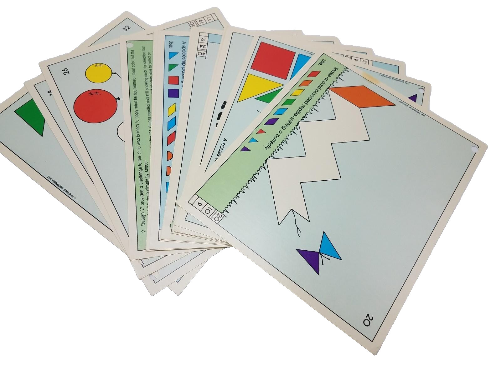 Vtg 80’s Design Discovery Toys Educational Wood Tangrams w Book COMPLETE! JK1