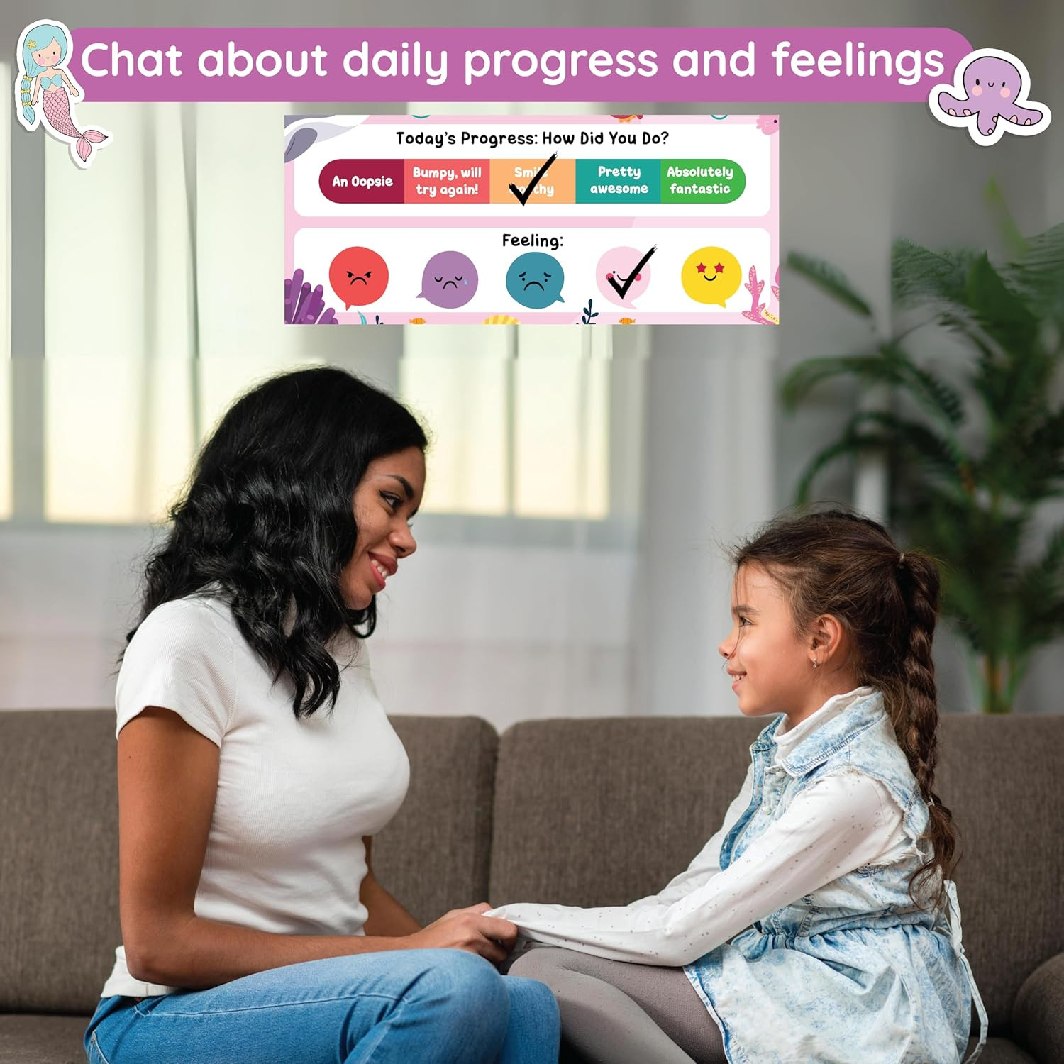 Magnetic Chore Chart for Kids, Behavior Chart for Kids at Home with 50 Magnetic