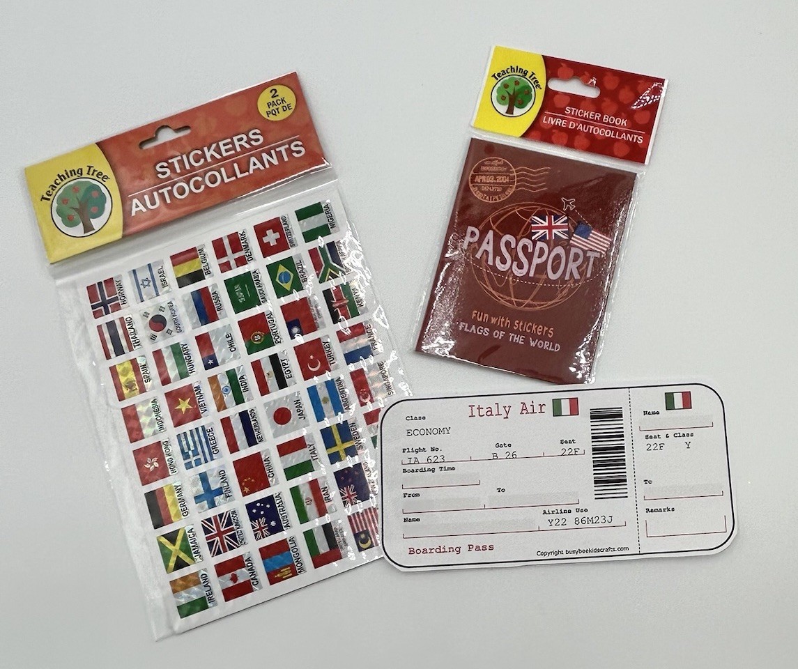 Teaching Tree Play Passport With Stickers And Play Ticket Italy In Orig Package