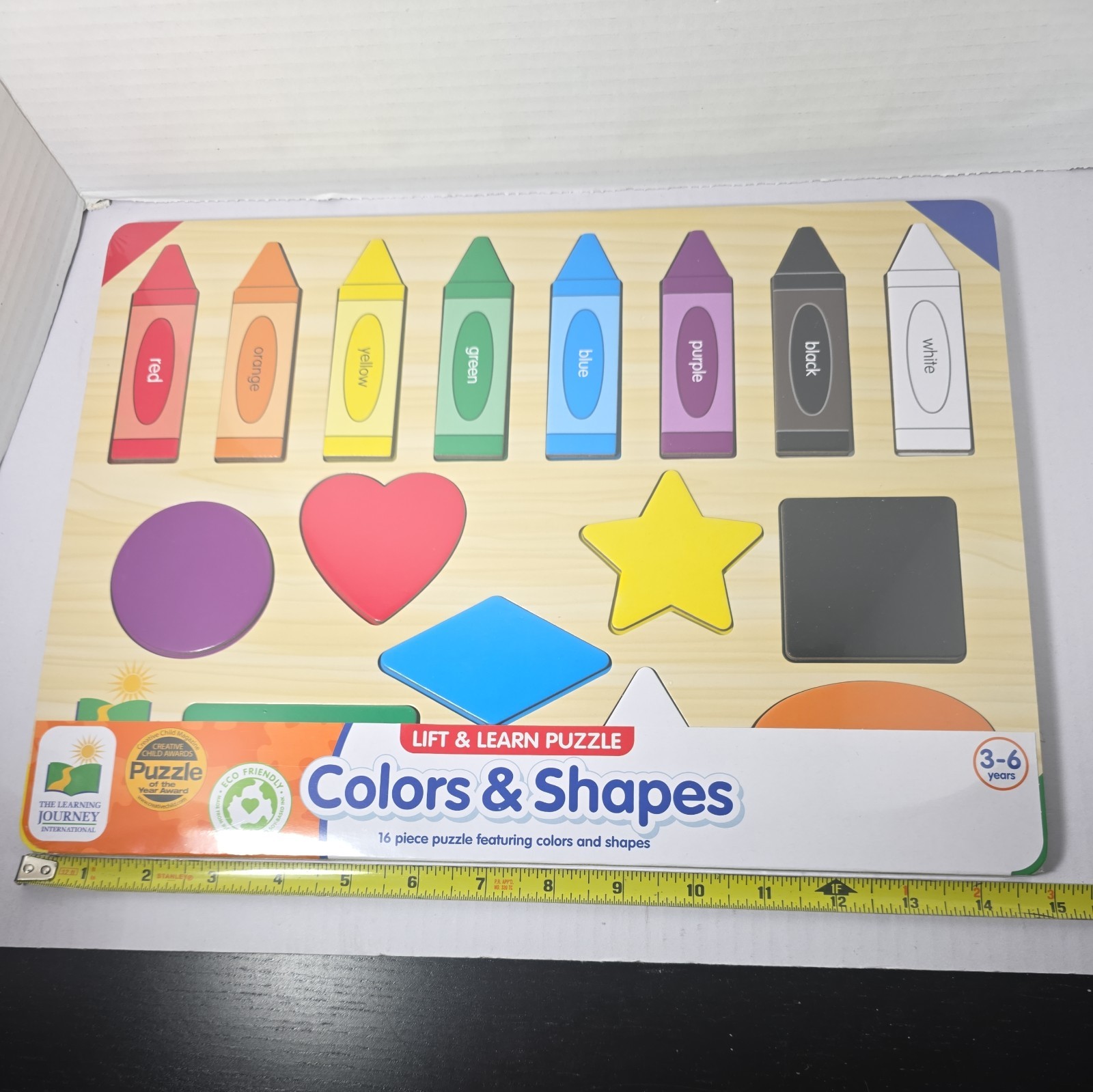 The Learning Journey Lift & Learn Puzzle – Colors & Shapes: 16 Pcs