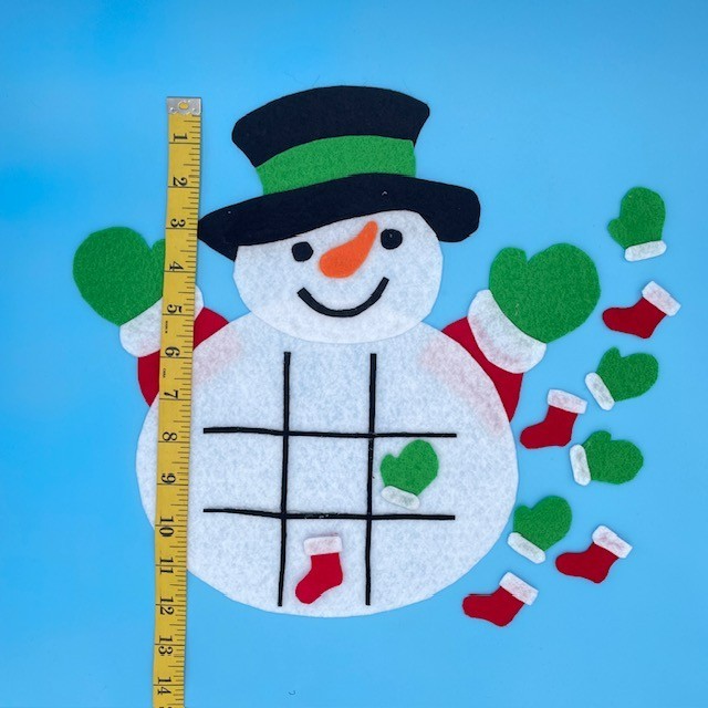 Snowman Tic Tac Toe Felt Game for Flannel or Felt Board Play