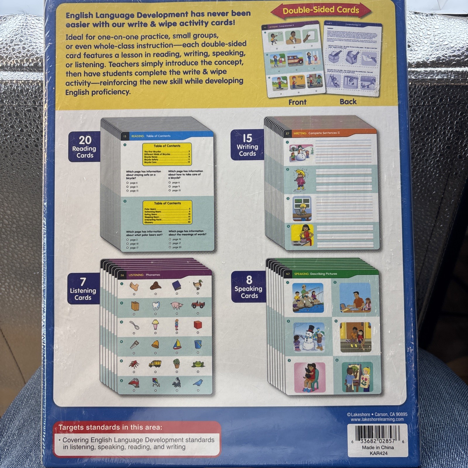 Lakeshore English Language Development Activity Cards Level 3, Grades K-2, Alph…
