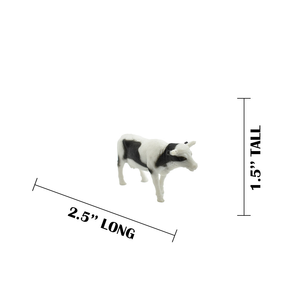Cow, Dairy Realistic Small Toy Model Plastic Replica Farm Animal Kids 2.5″ F1845