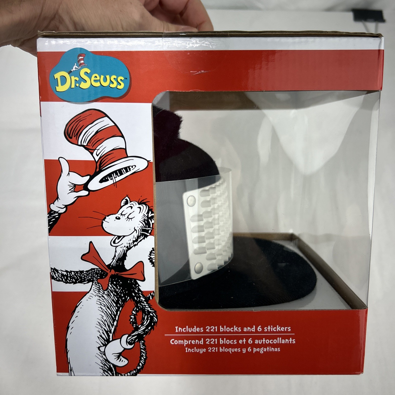 Dr. Seuss The Cat in the Hat – Bricky Blocks Build-On Snapback Hat Kit – NEW!