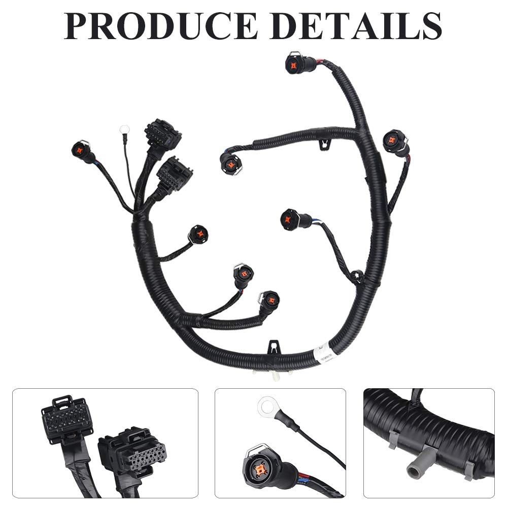 JDMON Compatible with FICM Fuel Injector Engine Complete Wire Harness Ford F250