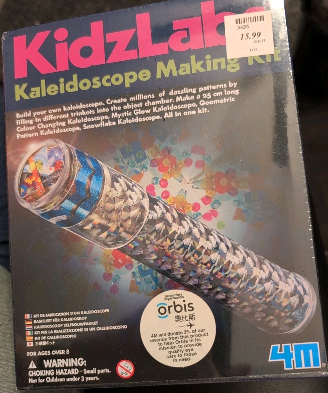 4M Kidzlabs Kaleidoscope Making Kit – Optical Light Physics Stem Toys Craft G…