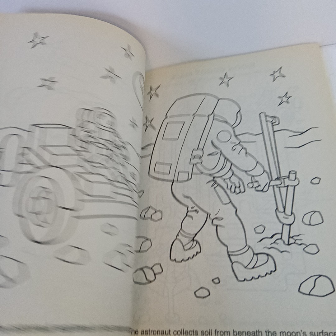 Unused Vintage Playmore Outer Space NASA Coloring and Activity Book 110 pages