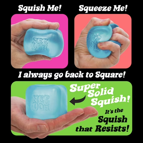 Schylling NeeDoh Nice Cube Super Solid Squish Sensory Toy Choose Color New 🧊