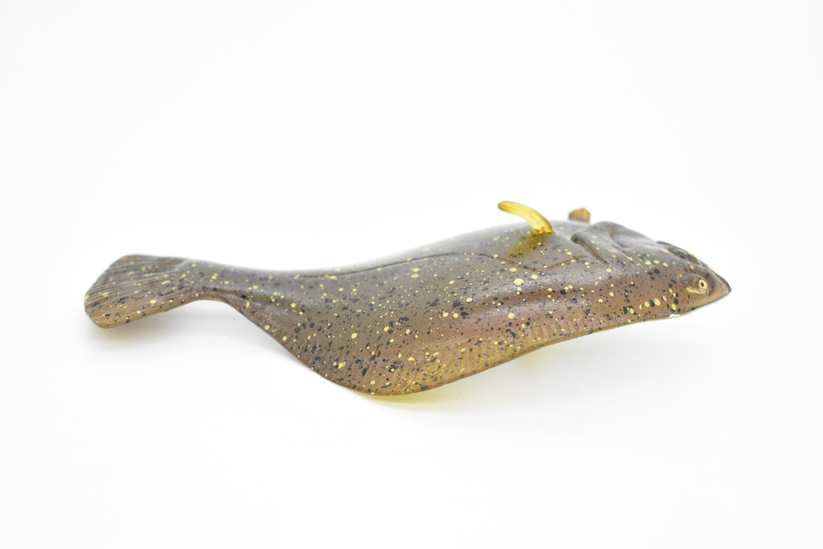 Pacific Halibut, Toy Fish, Very Realistic Rubber Model, Hand Painted Figurine 5″