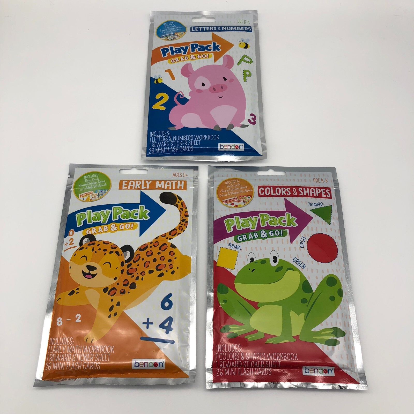 Play Pack Grab & Go, Pre-K Kindergarten, Colors Shapes Letters Numbers Math