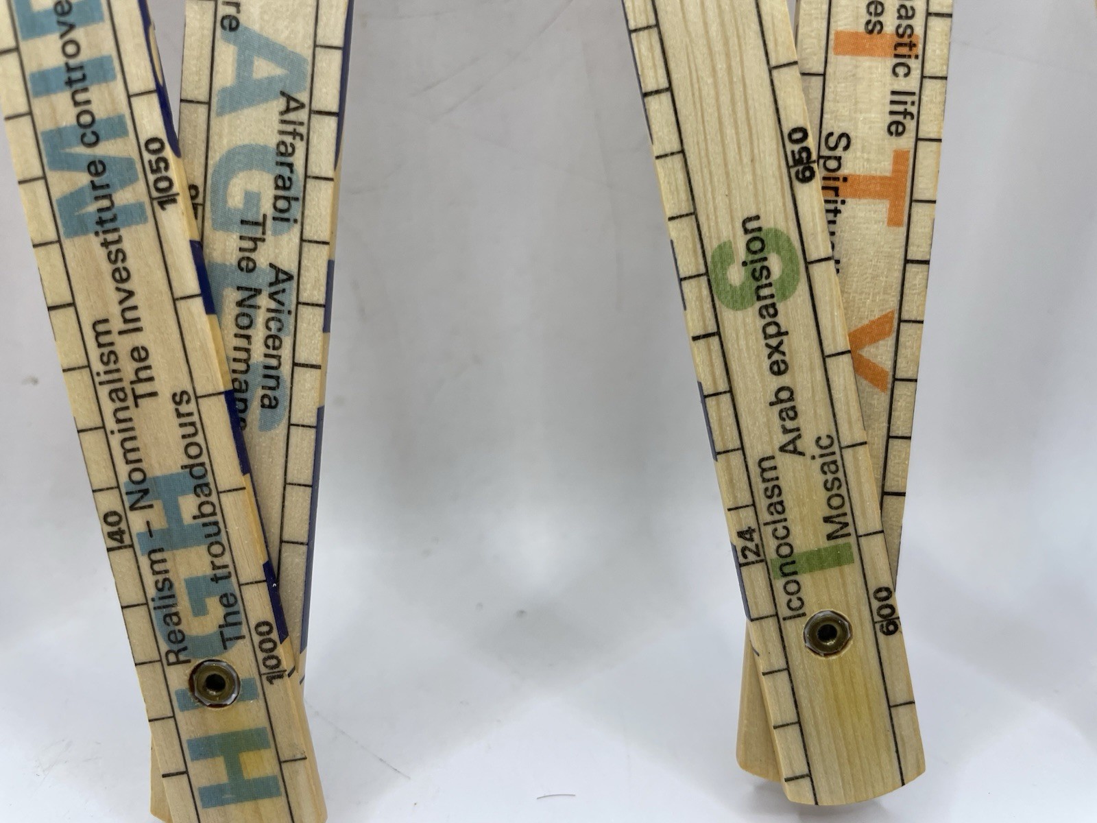 2000 Years by the Meter History Folding Ruler MeterMorphosen Teaching Tool Wood