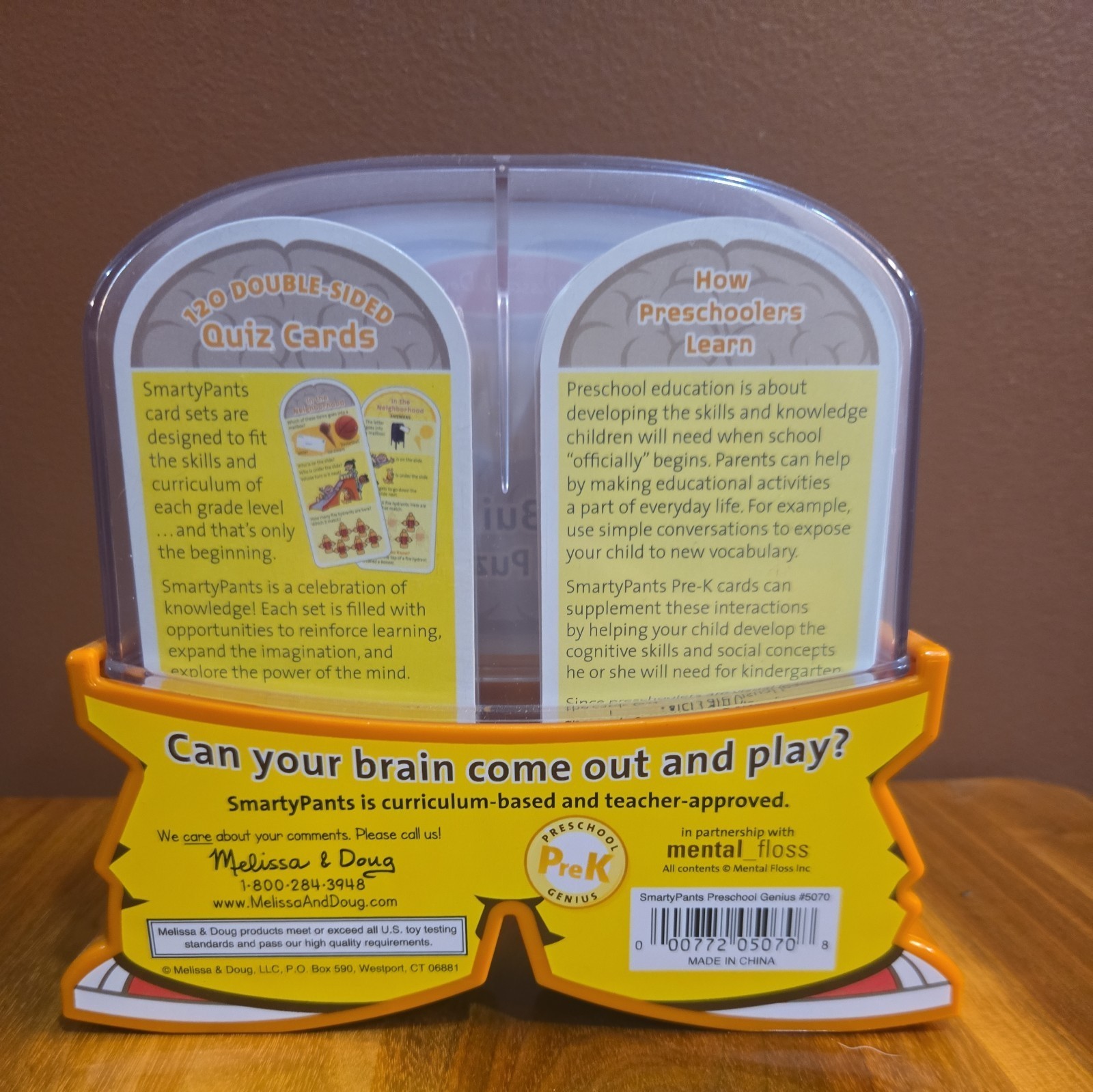 Melissa & Doug Smarty Pants Preschool 120 Brain Building Education Question Card