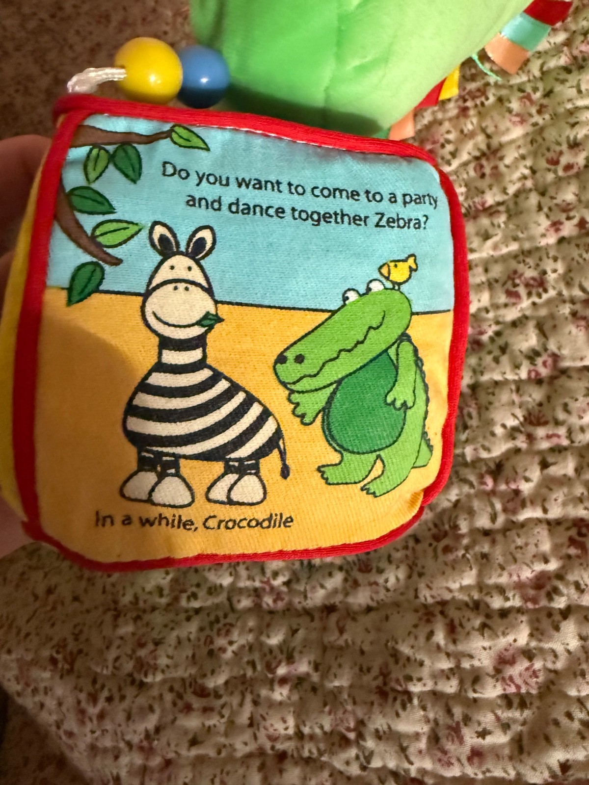 Jelly Kitten Croc Baby Crocodile Story Learning Plush Crackle Rattle Jungle Rare