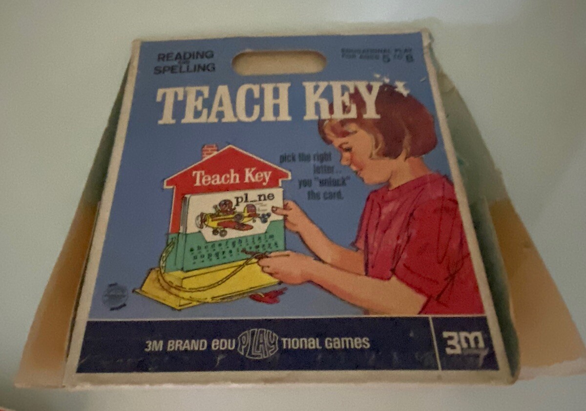 VTG 1967 3M Games TEACH KEY Reading & Spelling Educational Aid Complete 48 Cards