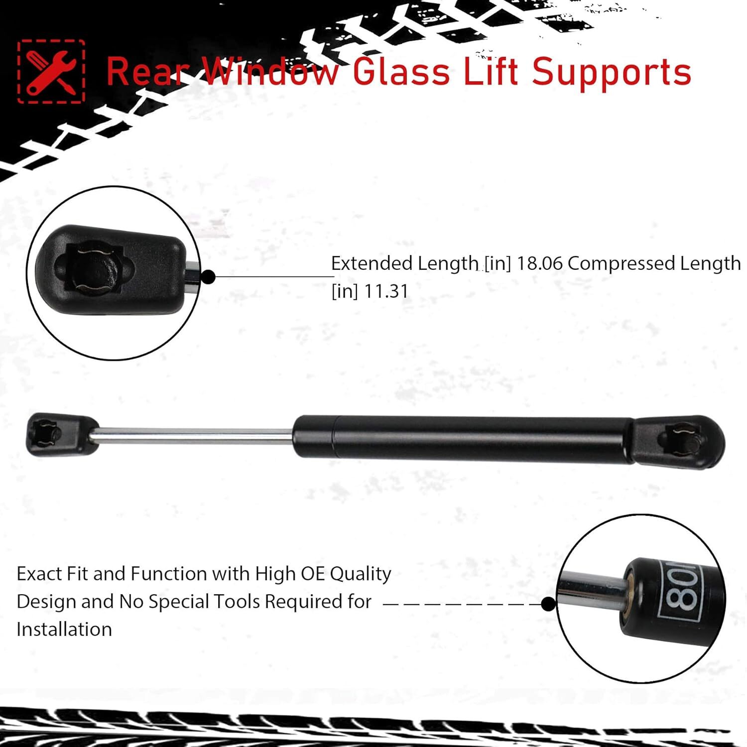 Youxmoto Hatch Liftgate and Rear Window Glass Lift Supports Struts fit for