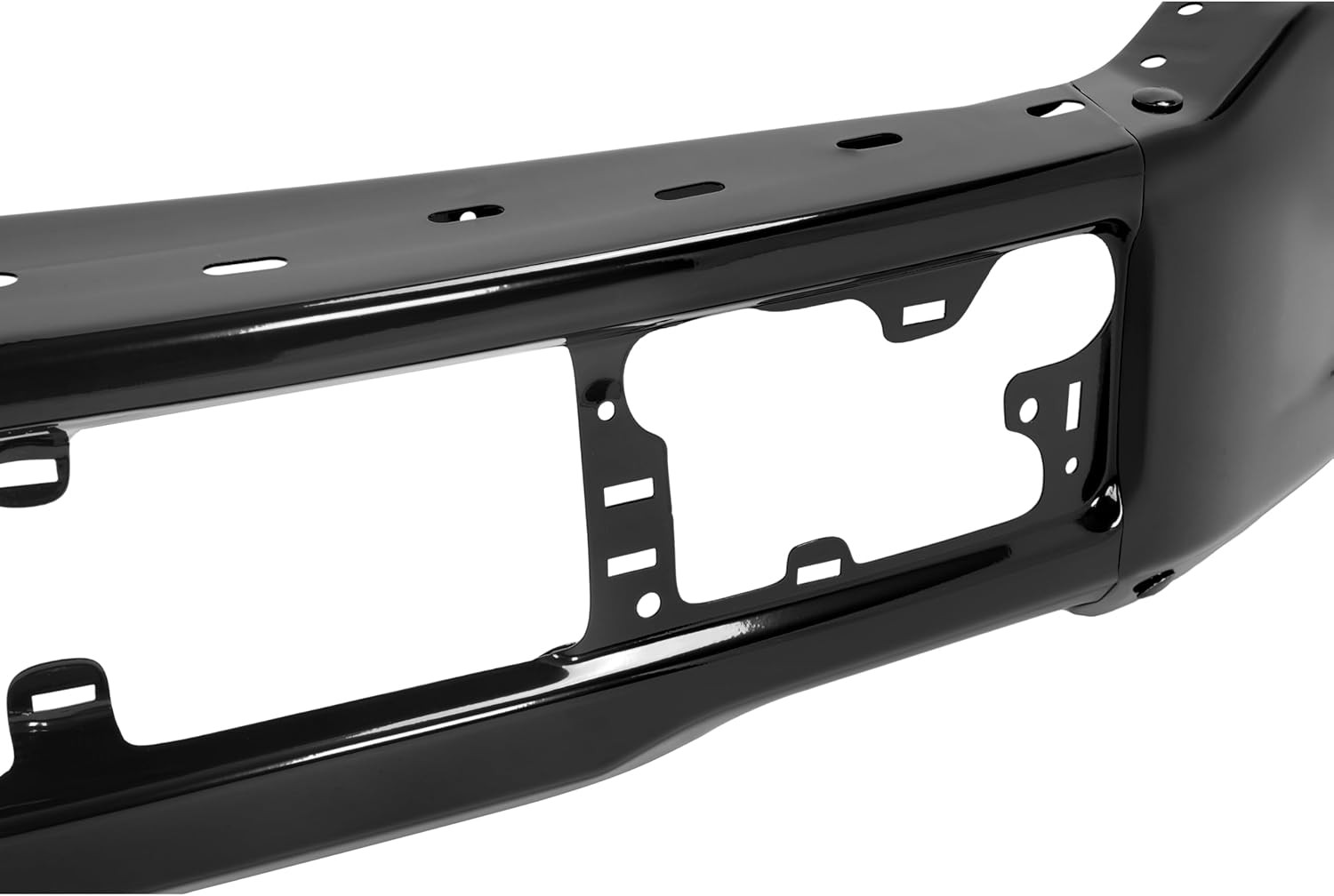 18-20 Ford F150 Front Bumper Face Bar w/ Fog Light Hole Impact Bar Black Steel