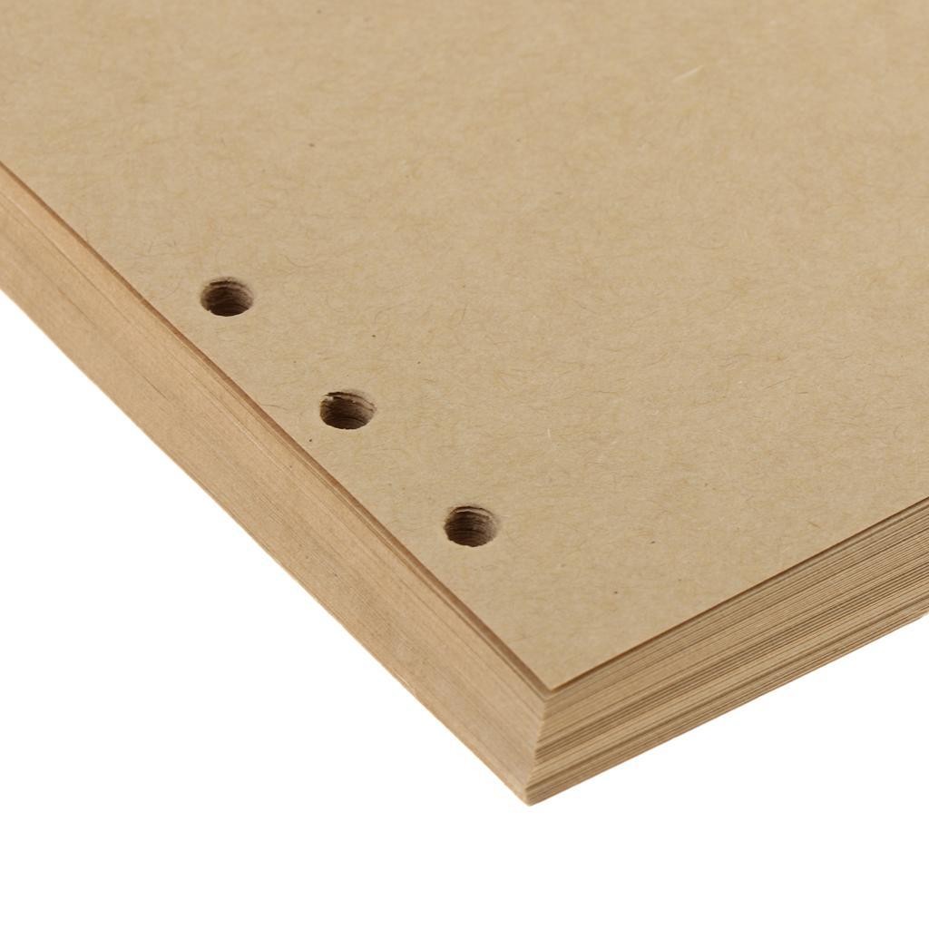 80 Sheets A6 Size Unlined Paper Refills Inserts for Loose Notebook Diary Journal
