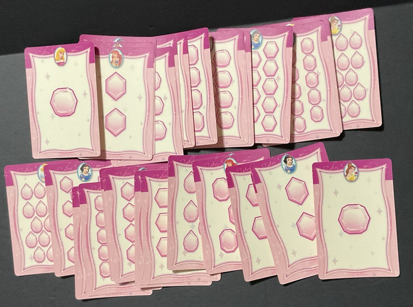 2005 Disney Princess Numbers & Counting / Addition Lot Of 2 Learning Game Cards