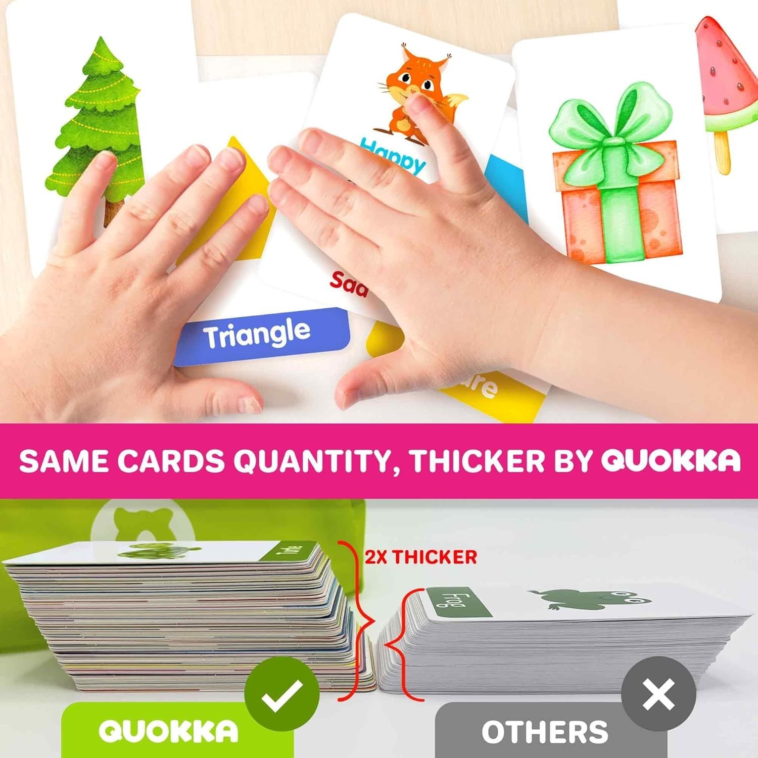 Learning Flash Cards for Toddlers 2-4 Years Old – 60 Flashcards Toy for Kids Age