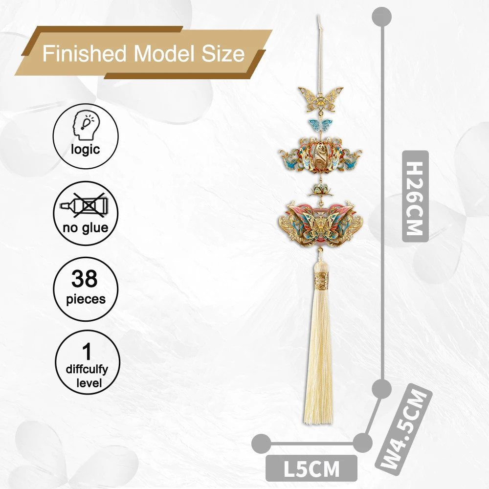 3D Metal Puzzle Vintage Tassels Pendant Harebell Model Building Kits Jigsaw Toys