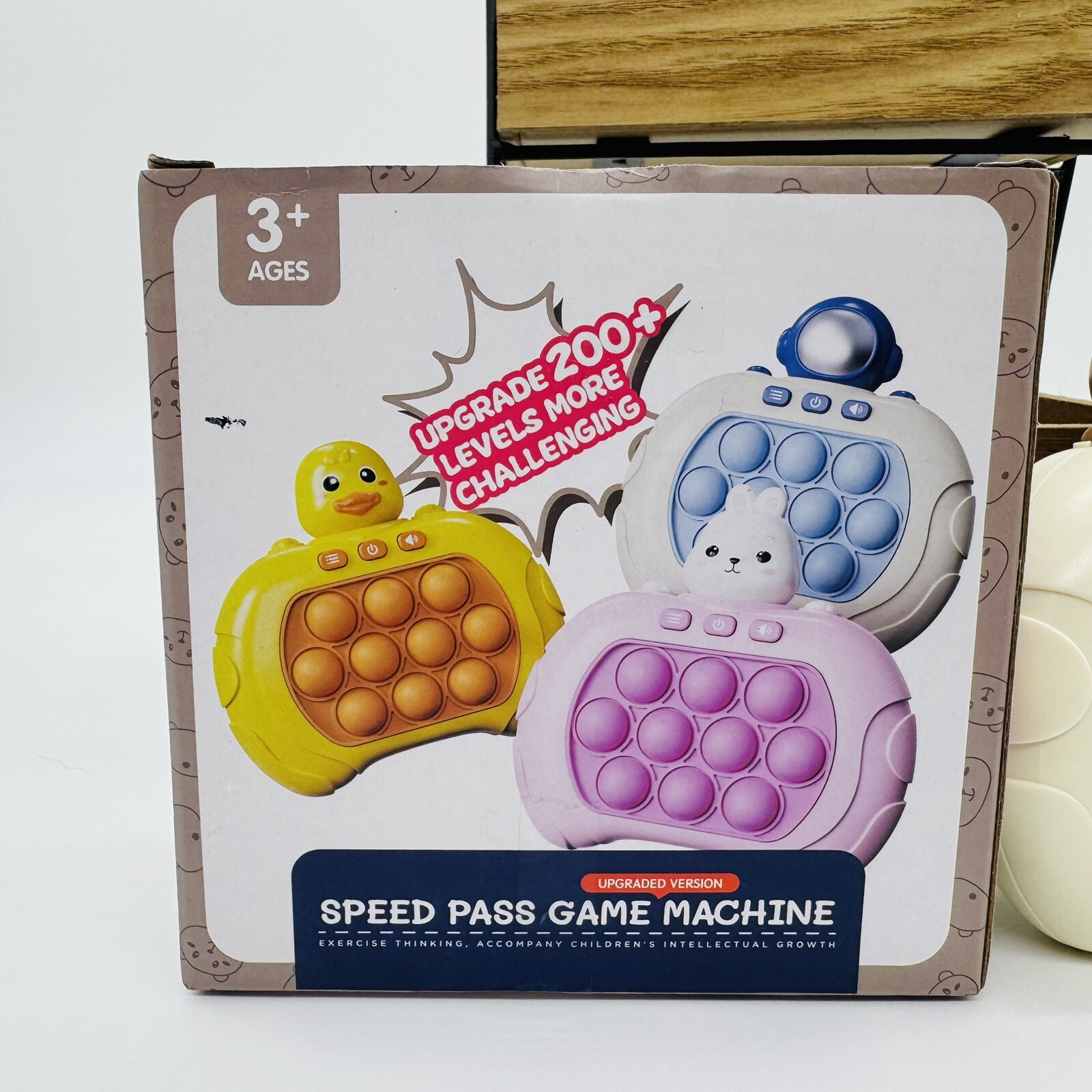Speed Pass Game Machine Push Fidget Sensory Toy Game Cute Bear