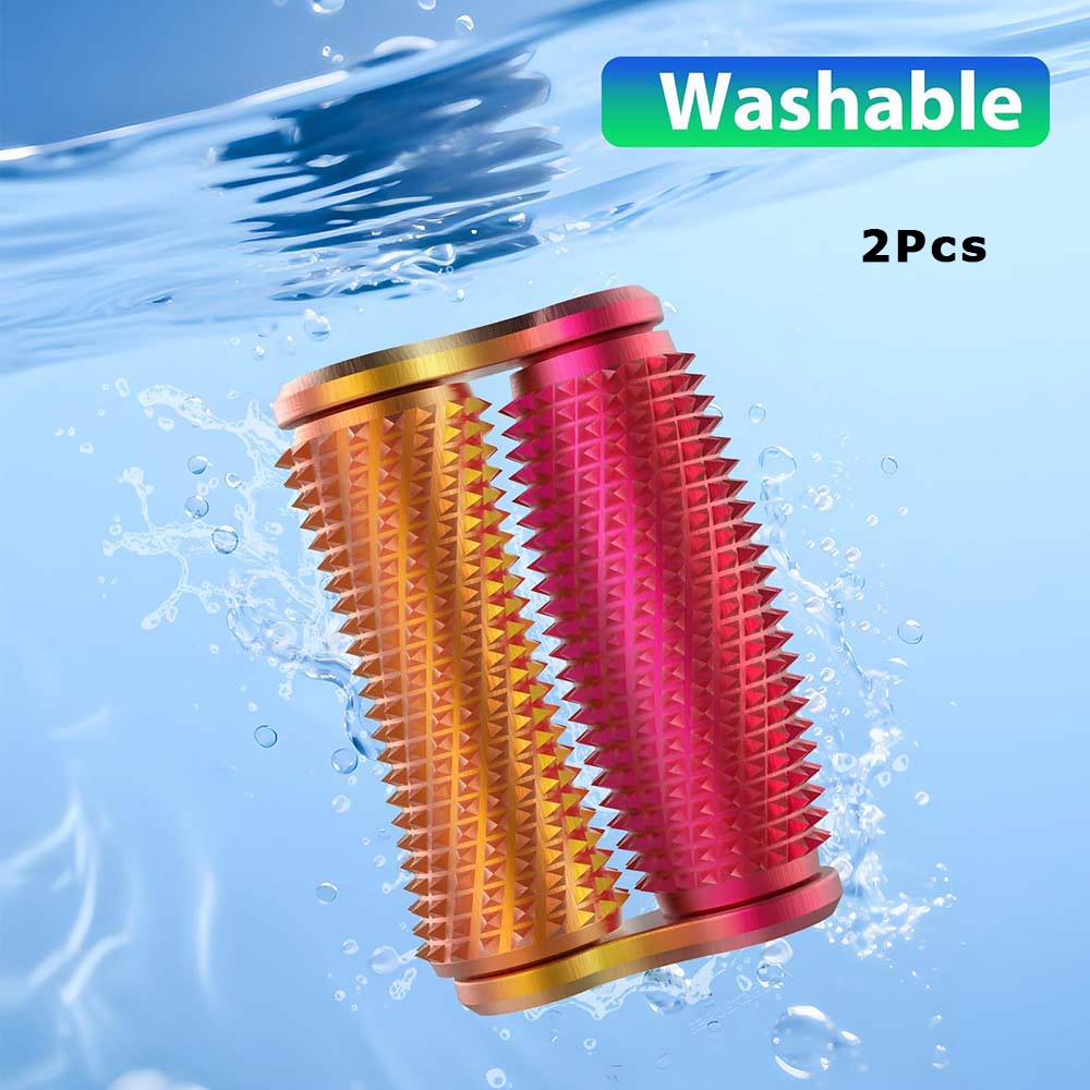 Fun Relaxing Durable Compact Robust Firm 2-Piece Spiked Roller Decompression Toy
