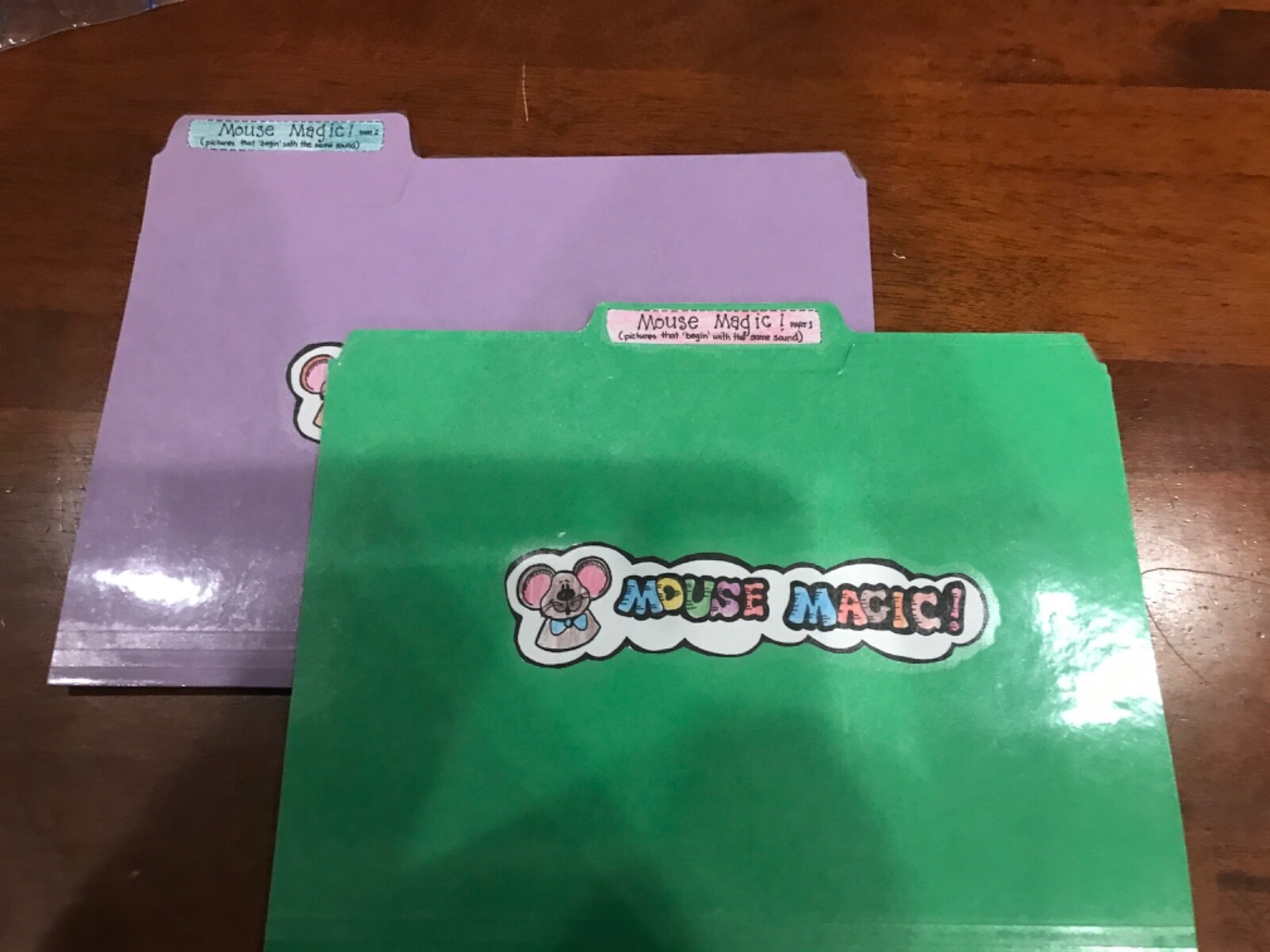 Mouse Magic! Same beginning sound Grade K language Art file folder game teacher