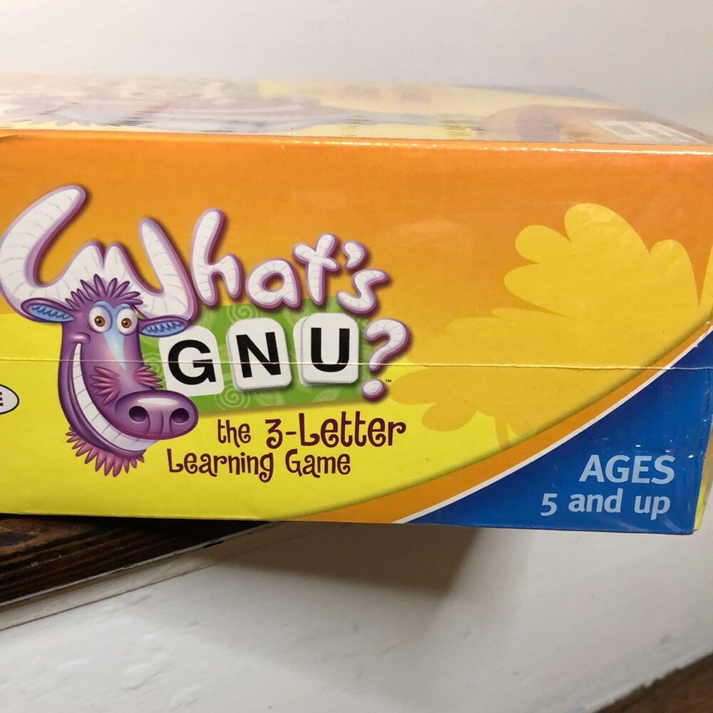 THINKFUN WHAT’S GNU? The 3-Letter Award Winning Learning Game Ages 5+ NWT
