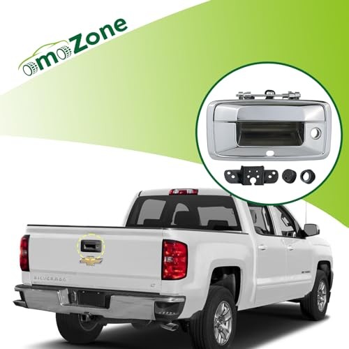 Tailgate Handle with Camera Hole Liftgate Latch Handle with Keyhole Fit for