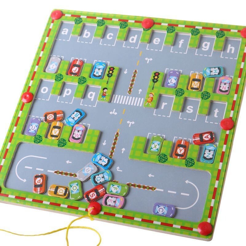 Magnetic Alphabet Maze Board Alphabet Puzzle Fine Motor Toys Alphabet Learning